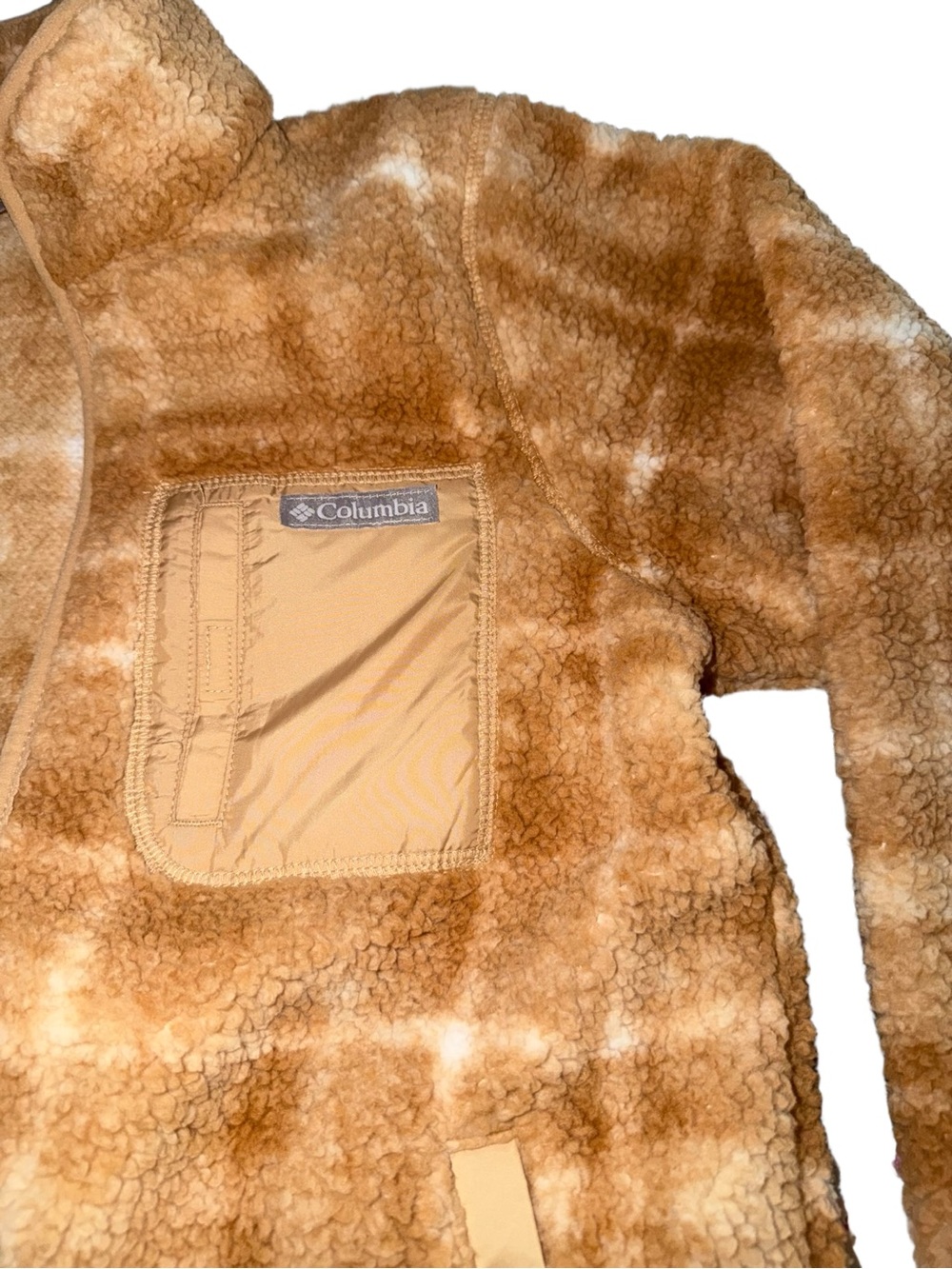 Columbia women’s ' Tan Sherpa Jacket - Cozy Fleece Coat